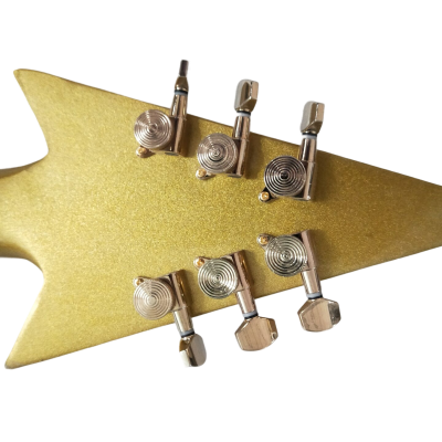 Custom Ember Prince Love Metallic Gold Tremolo Guitar - Image 8