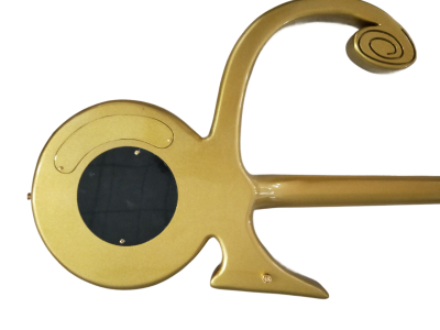 Custom Ember Prince Love Metallic Gold Tremolo Guitar - Image 7
