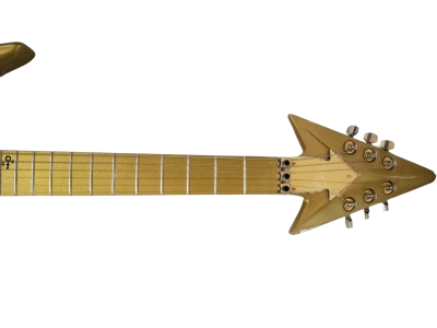 Custom Ember Prince Love Metallic Gold Tremolo Guitar - Image 6