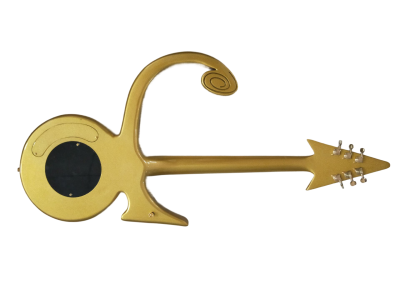 Custom Ember Prince Love Metallic Gold Tremolo Guitar - Image 5
