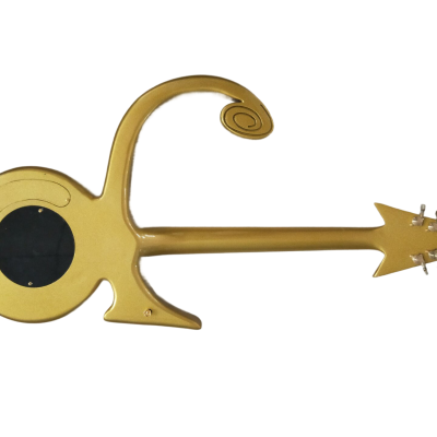Custom Ember Prince Love Metallic Gold Tremolo Guitar - Image 5