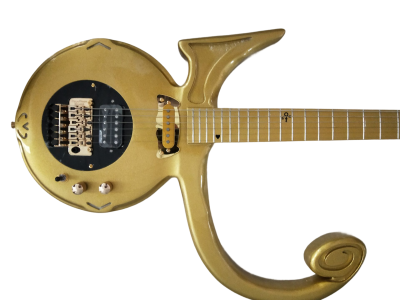 Custom Ember Prince Love Metallic Gold Tremolo Guitar - Image 4