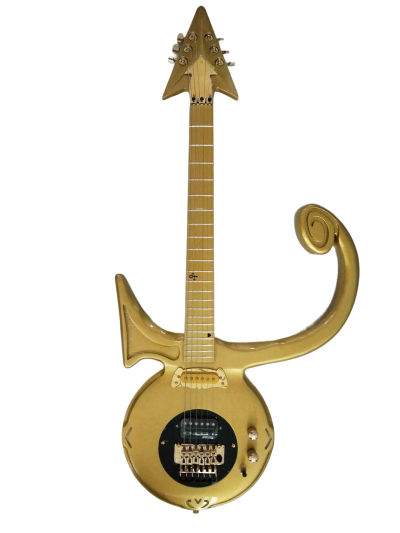 Custom Ember Prince Love Metallic Gold Tremolo Guitar