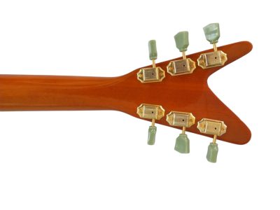 Custom Crown Korina Moderne Split Headstock Antique Natural Electric Guitar - Image 9