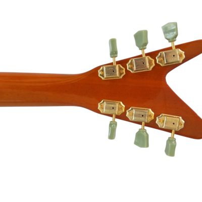 Custom Crown Korina Moderne Split Headstock Antique Natural Electric Guitar - Image 9