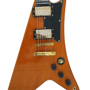 Custom Crown Korina Moderne Split Headstock Antique Natural Electric Guitar
