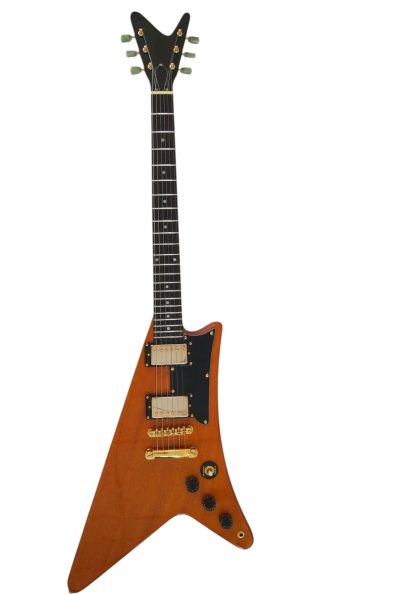 Custom Crown Korina Moderne Split Headstock Antique Natural Electric Guitar - Image 2