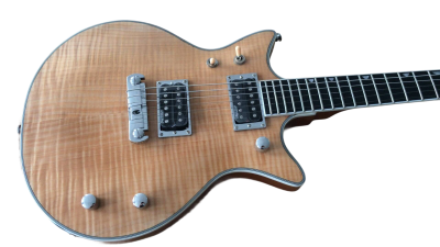 Custom Sovereign Malcolm Young Tiger Maple Top II Jet G6131MYF Guitar
