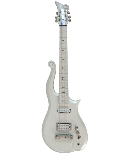 Custom Ember Prince Personalized Print Back Cloud Pearl White Guitar - Image 9