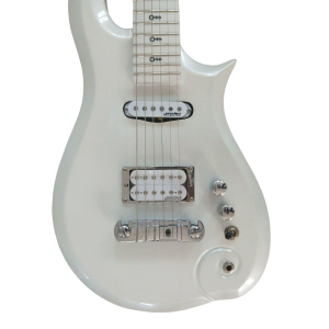 Custom Ember Prince Personalized Print Back Cloud Pearl White Guitar