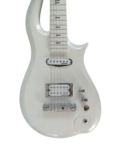 Custom Ember Prince Personalized Print Back Cloud Pearl White Guitar