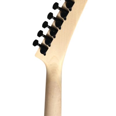 Custom Obsidian George Lynch White Skull And Bones Black Hardware Carved Skeleton Guitar - Image 4