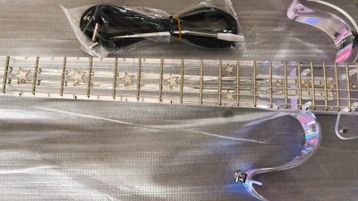Custom Regent ST LED Plexiglass Acrylic Lucite Body Fretboard Tree Of Life Inlay Guitar - Image 6