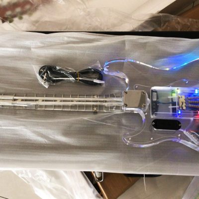 Custom Regent ST LED Plexiglass Acrylic Lucite Body Fretboard Tree Of Life Inlay Guitar - Image 5