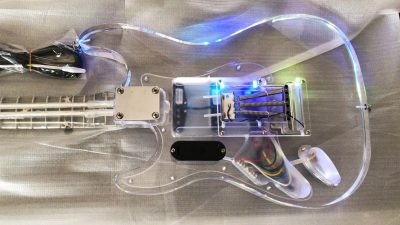 Custom Regent ST LED Plexiglass Acrylic Lucite Body Fretboard Tree Of Life Inlay Guitar - Image 4