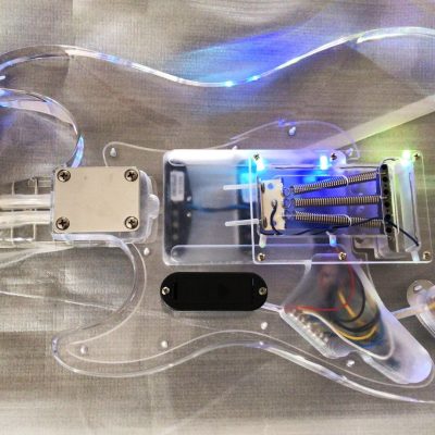 Custom Regent ST LED Plexiglass Acrylic Lucite Body Fretboard Tree Of Life Inlay Guitar - Image 4