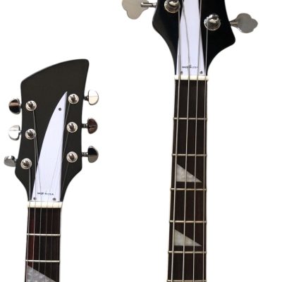 Custom Nova 4080 Geddy Lee Double Neck Jetglo Black 4 String Bass 6 String Guitar - Image 6