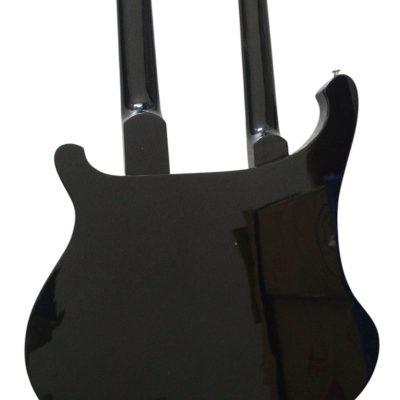 Custom Nova 4080 Geddy Lee Double Neck Jetglo Black 4 String Bass 6 String Guitar - Image 3