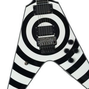 Custom Crown Bullseye Zakk Wylde Bullseye Classic Cream White Tremolo Flying V Guitar