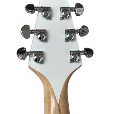 Custom Crown Bullseye Zakk Wylde Bullseye Classic Cream White Tremolo Flying V Guitar - Image 6