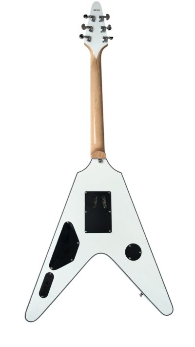 Custom Crown Bullseye Zakk Wylde Bullseye Classic Cream White Floyd  Rose Tremolo Flying V Guitar - Image 4