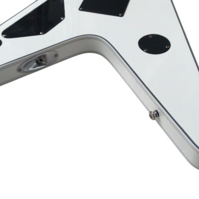 Custom Crown Bullseye Zakk Wylde Bullseye Classic Cream White Tremolo Flying V Guitar - Image 3