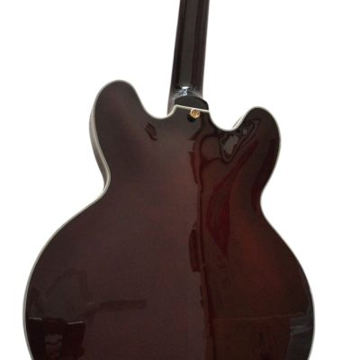 Custom Crown ES335 Bigsby Vibrato Tailpiece Tiger Maple Top Sunburst Semi Hollow Jazz Fhole Guitar - Image 4