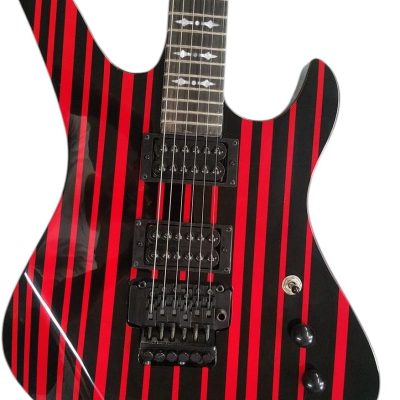Custom Titan Synyster Gates Black Red Pinstripe Floyd Rose Tremolo Guitar
