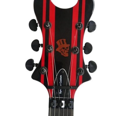 Custom Titan Synyster Gates Black Red Pinstripe Floyd Rose Tremolo Guitar - Image 7