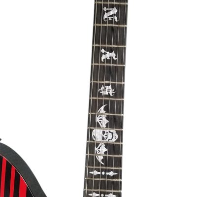 Custom Titan Synyster Gates Black Red Pinstripe Floyd Rose Tremolo Guitar - Image 6