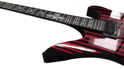 Custom Titan Synyster Gates Black Red Pinstripe Floyd Rose Tremolo Guitar - Image 5