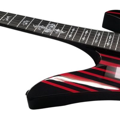 Custom Titan Synyster Gates Black Red Pinstripe Floyd Rose Tremolo Guitar - Image 5