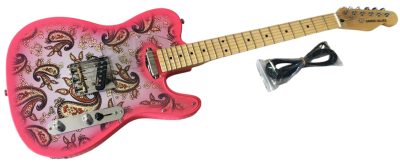 Custom Regent Pink Paisley Pattern Maple Fretboard Electric Guitar - Image 9