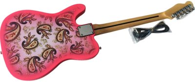 Custom Regent Pink Paisley Pattern Maple Fretboard Electric Guitar - Image 6