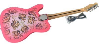 Custom Regent Pink Paisley Pattern Maple Fretboard Electric Guitar - Image 7