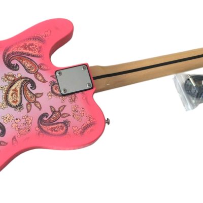 Custom Regent Pink Paisley Pattern Maple Fretboard Electric Guitar - Image 7