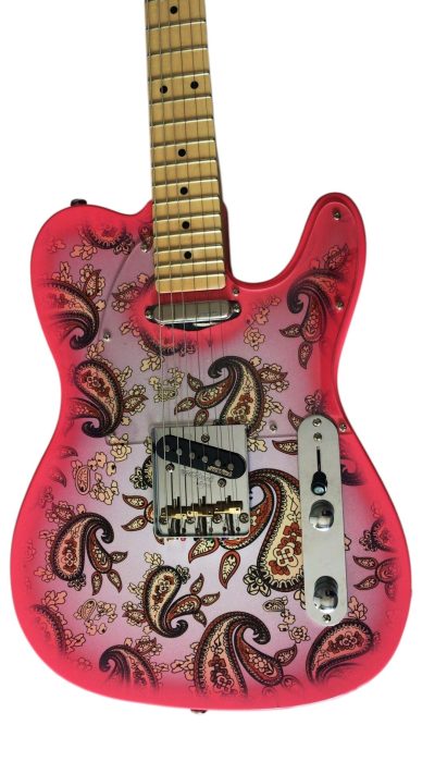Custom Regent Pink Paisley Pattern Maple Fretboard Electric Guitar