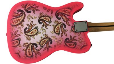 Custom Regent Pink Paisley Pattern Maple Fretboard Electric Guitar - Image 3