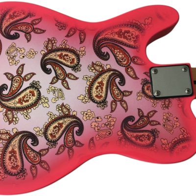 Custom Regent Pink Paisley Pattern Maple Fretboard Electric Guitar - Image 3