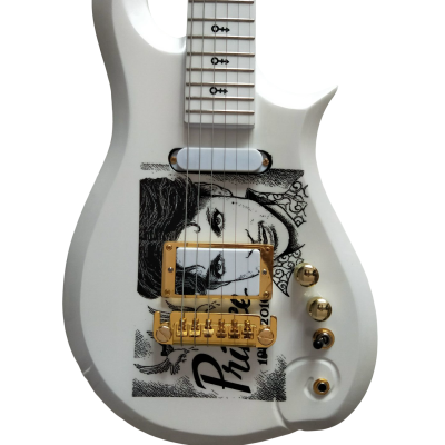 Custom Ember Prince Personalized Print Front Cloud Pearl White Guitar