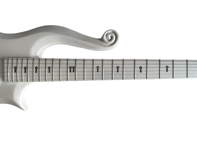 Custom Ember Prince Personalized Print Front Cloud Pearl White Guitar - Image 2