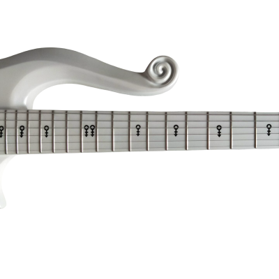 Custom Ember Prince Personalized Print Front Cloud Pearl White Guitar - Image 2