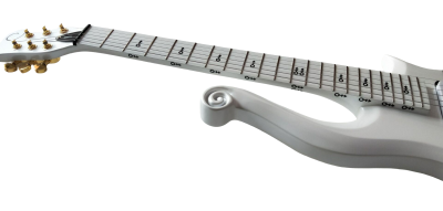 Custom Ember Prince Personalized Print Front Cloud Pearl White Guitar - Image 7