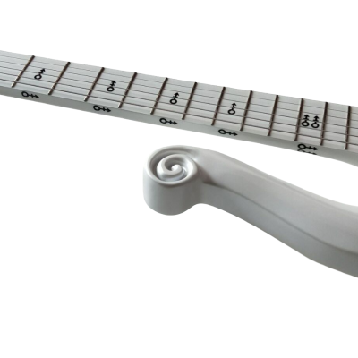 Custom Ember Prince Personalized Print Front Cloud Pearl White Guitar - Image 7