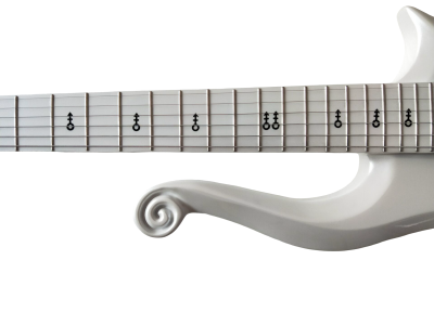 Custom Ember Prince Personalized Print Front Cloud Pearl White Guitar - Image 4