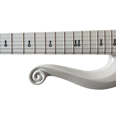 Custom Ember Prince Personalized Print Front Cloud Pearl White Guitar - Image 4