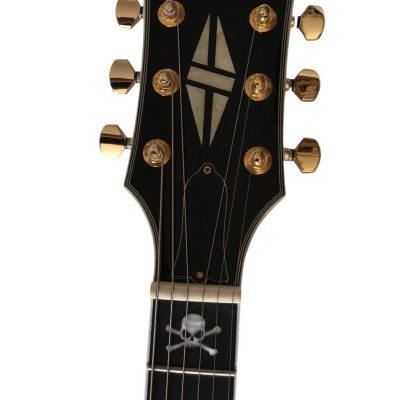 Custom Crown SG Blue Burst Tiger Maple Top Skull And Crossbones Guitar - Image 5
