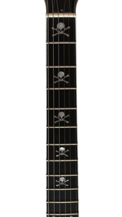 Custom Crown SG Blue Burst Tiger Maple Top Skull And Crossbones Guitar - Image 4