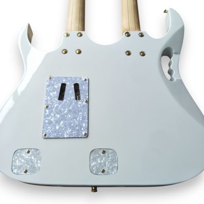 Custom Axis Steve Double Neck White Jem 6 and 6 String Guitar - Image 3