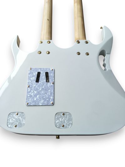 Custom Axis Steve Vai Double Neck White Jem 6 and 6 String Guitar - Image 3